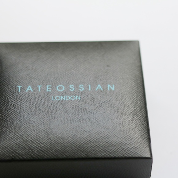 New Tateossian White and Silver Stud/Cufflink Set - Picture 4 of 4